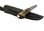 Нож Тигр, Bohler S390, мельхиор, зуб мамонта, карельская береза