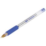 Ручка шариковая с грипом BIC "Cristal Grip", СИНЯЯ, корпус прозрачный, узел 1 мм, линия письма 0,32 мм, 889985