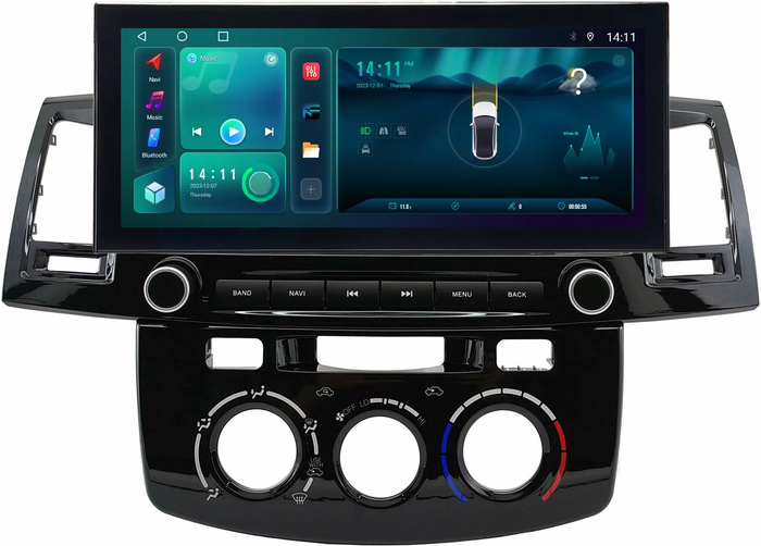 Магнитола для Toyota HiLux 7 2011-2015 - Kuberg KP-1257FW монитор 12.5" в стиле LEXUS на Android 13, Быстрая, CarPlay, 4G SIM-слот