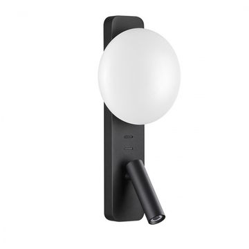 Настенный светильник со спотом 5W 3000K 7048/5WL черный Albergo Odeon Light