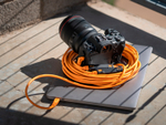 Кабель Tether Tools TetherPro USB-C to USB-C Right Angle 9.4m, оранжевый
