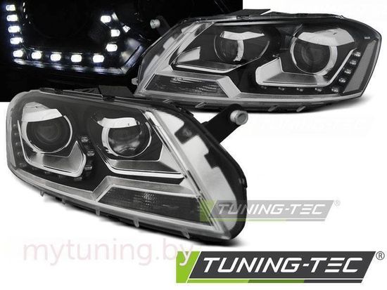 Передние фары black daylight для VW Passat B7