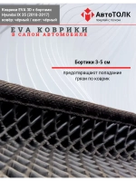 EVA коврики с бортами в салон автомобиля. Hyundai ix 35.