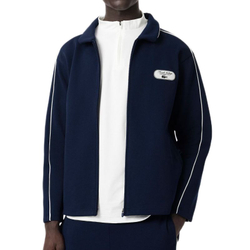 Meska bluza tenisowa Lacoste Tennis Heritage Zipped Badge Accent - navy blue/white