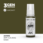 Акриловая краска AK Interactive AMT-4 (A-24m) Green 3GEN AIR, 18мл