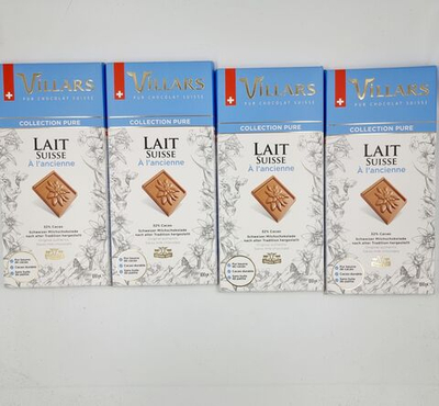 VILLARS швейцарский молочный шоколад 32% , (100x4) 400 г (Швейцария)