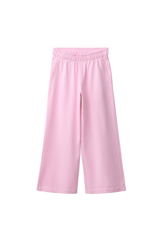 ZARA БРЮКИ WIDE LEG ИЗ ПЛОТНОГО ТРИКОТАЖА, РОЗОВЫЙ