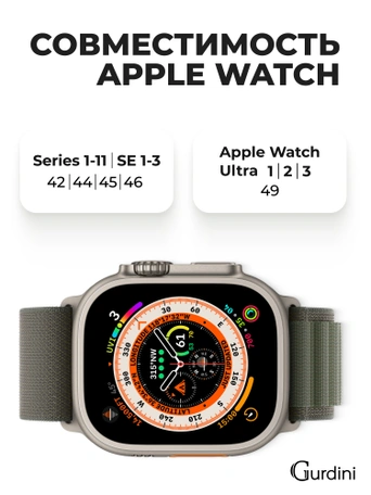 Ремешок Alpine Loop для Apple Watch 42/44/45/49 mm Green