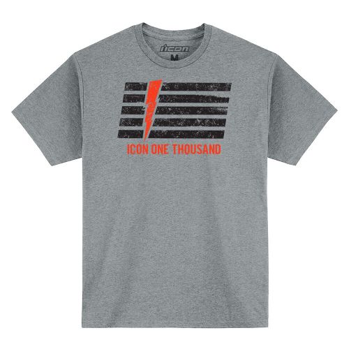 Купить Мотоодежда Футболка Icon Invasion Stripe T-Shirt / Серый