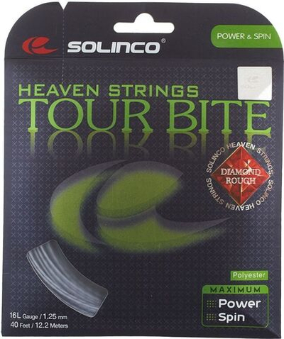 Теннисные струны Solinco Tour Bite Diamond Rough (12 m) - grey