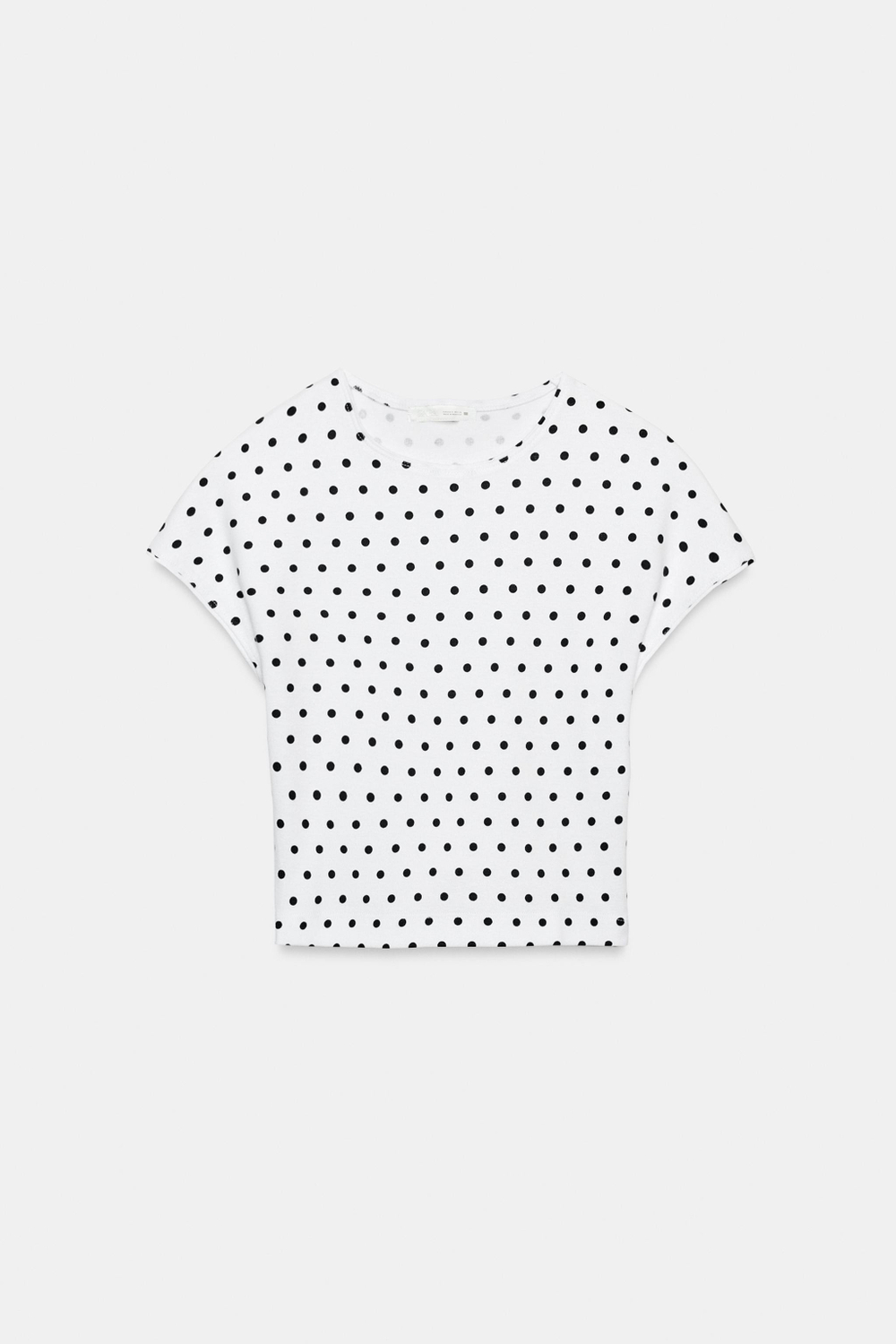 ФУТБОЛКА CROPPED С КОРОТКИМИ РУКАВАМИ — ZARA