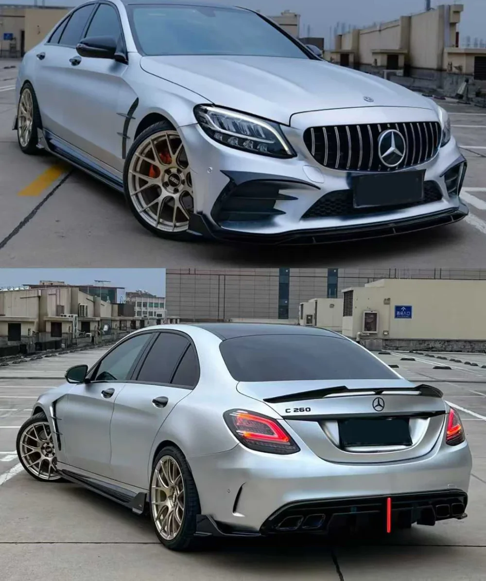 Обвес для Mercedes Benz C class W205 C63 Мерседес губа диффузор юбки