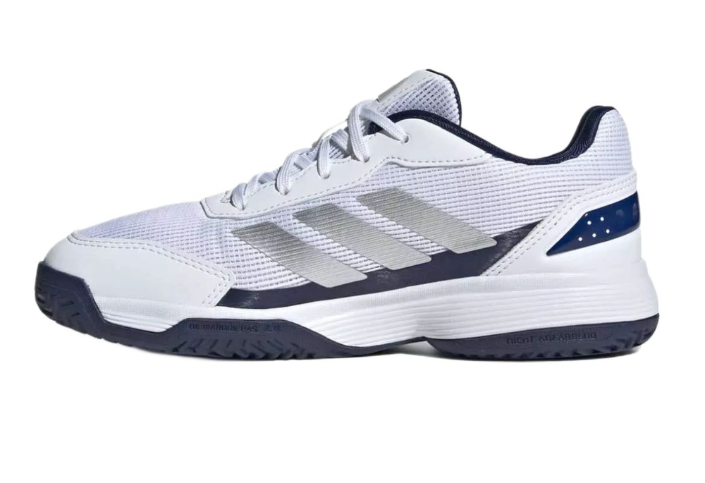 Детские кроссовки для Падел Adidas Kids Crazyquick - cloud white/silver metallic/dark blue