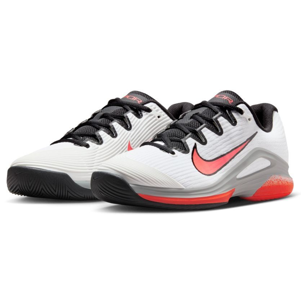 Женские теннисные кроссовки Nike Zoom Vapor 12 HC Premium - white/hot lava/wolf grey