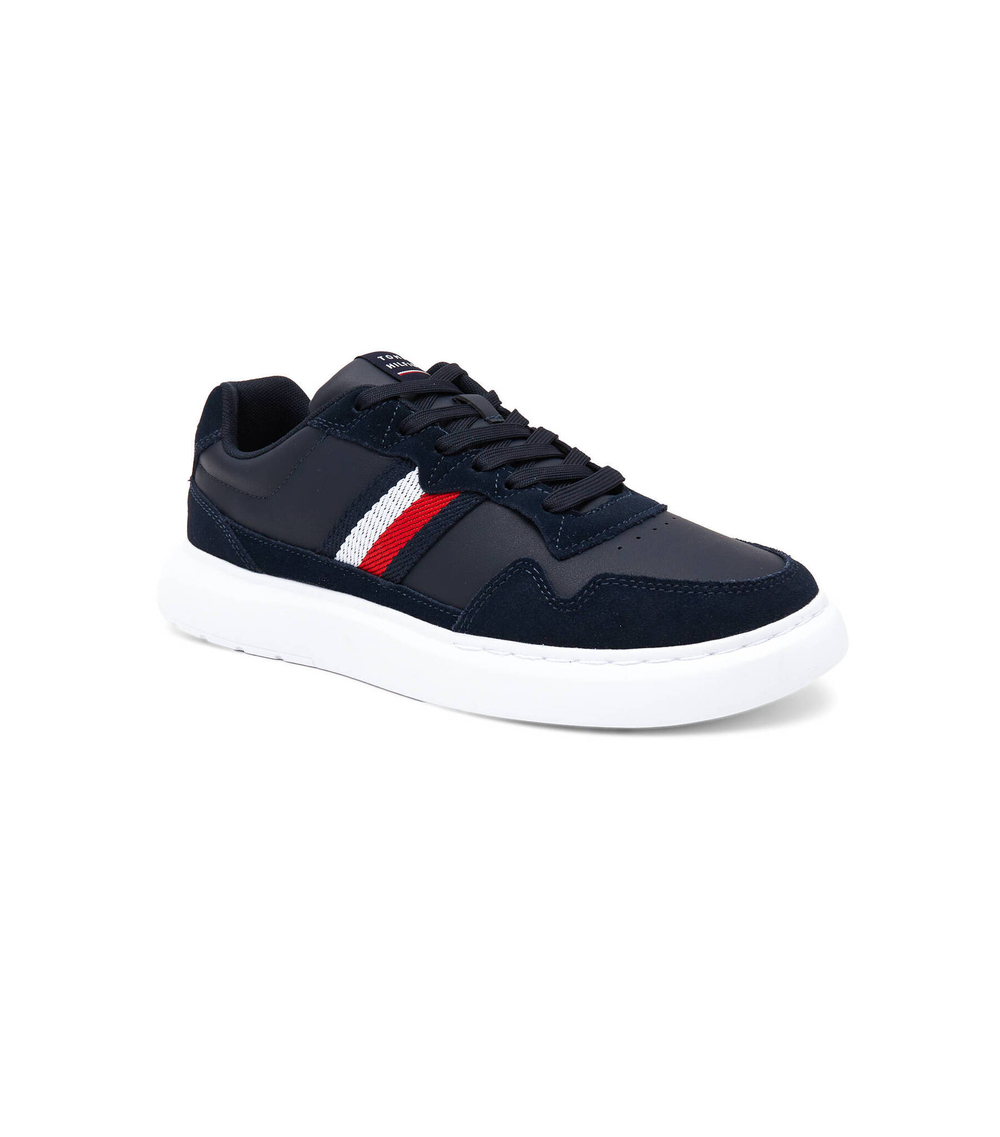 Кожаные кроссовки lightweight leather mix cup Tommy Hilfiger - темно-синий(FM0FM04427)