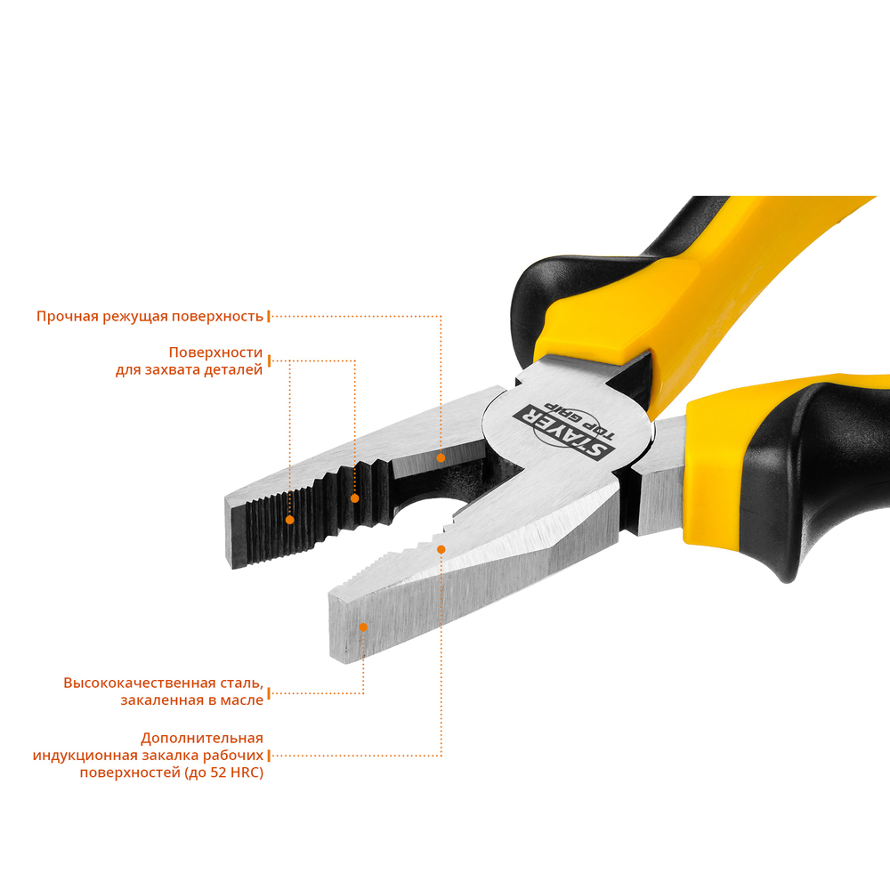STAYER TOPGrip, 180 мм, комбинированные плоскогубцы (2205-1-18)