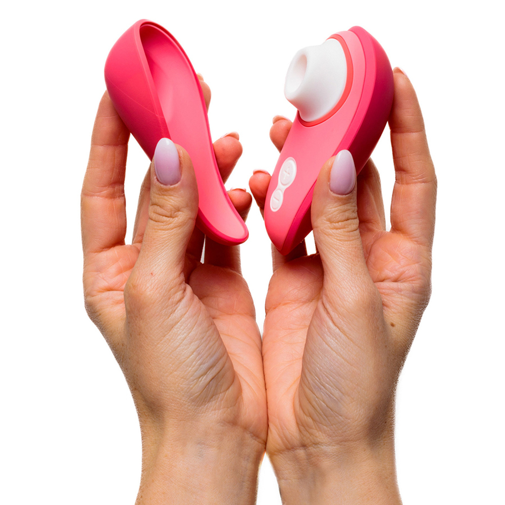 Розовый бесконтактный клиторальный стимулятор 10см Womanizer Liberty 2 Pink WZ112SG4