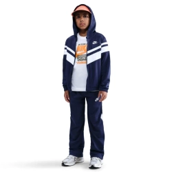 Детский теннисный костюм Nike Kids Sportswear Dri-Fit Hooded - midnight navy/white/white