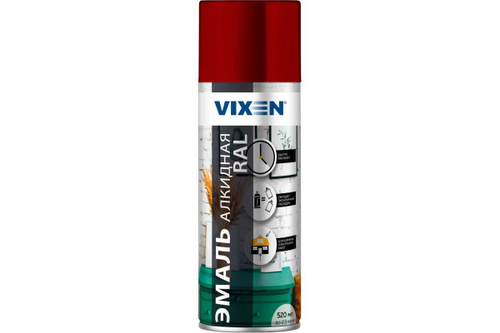 Эмаль алкидная Vixen RAL3003 вишневая (520мл) аэрозоль