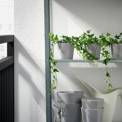 IKEA SKOGSVINBÄR  (ИКЕА СКОГСВИНБÄР)  -  Крышка для цветочного горшка, серая, 9 см