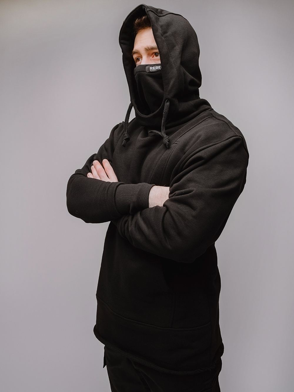 Худи IAMREBEL Балаклава Черный