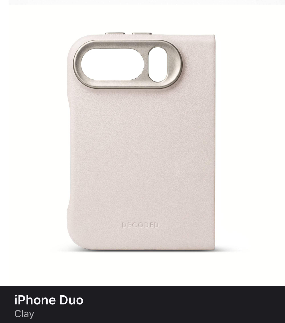 Чехол Decoded Leather Case для iPhone Duo Clay