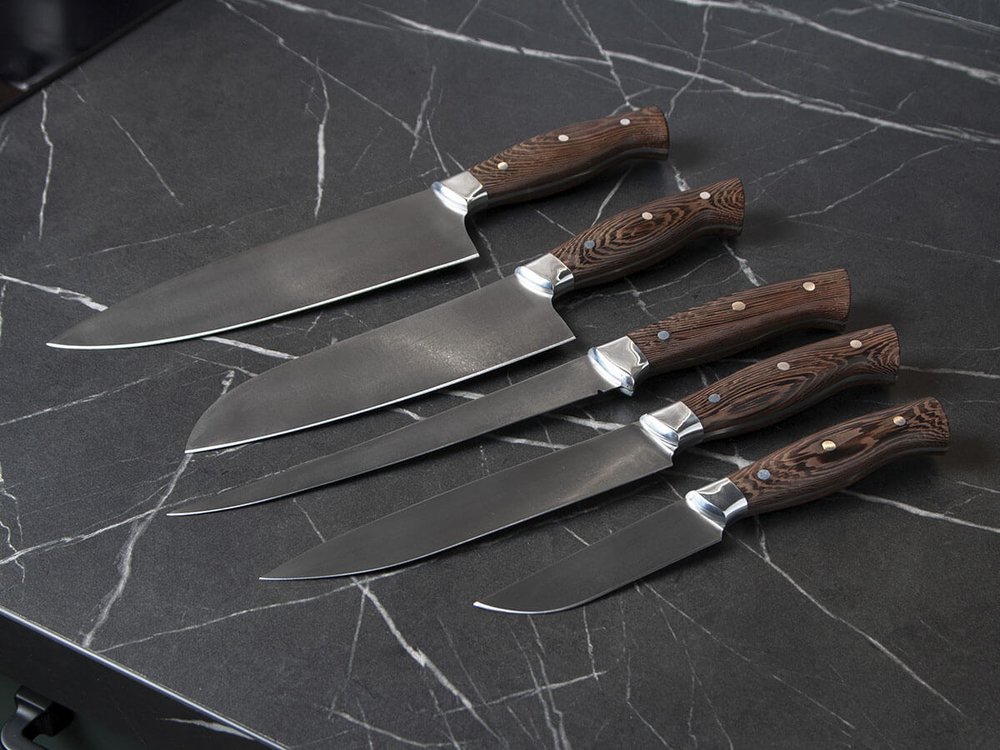 Кухонный набор из 5 кованых ножей "Master Sheff Wood"