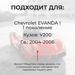Ремкомплект ограничителей дверей Chevrolet EVANDA (I) V200 (4 двери, тип 34) 2004-2006