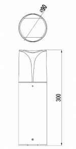 Наземный низкий светильник Maytoni Piccadilly O017FL-01B