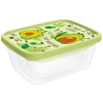 Набор контейнеров для продуктов прямоугольных 3шт (0,5л+0,85л+1,5л) салатовый