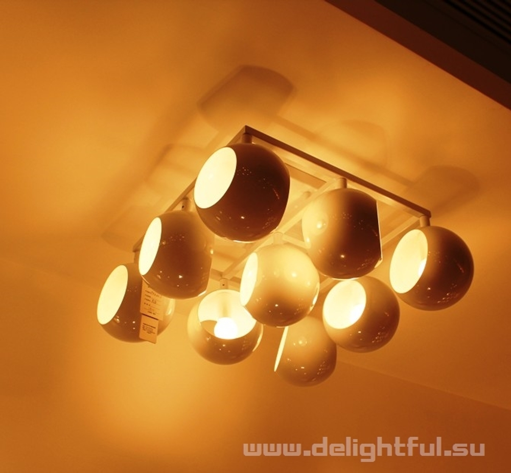 люстра Licht im Raum White Moons 3+3