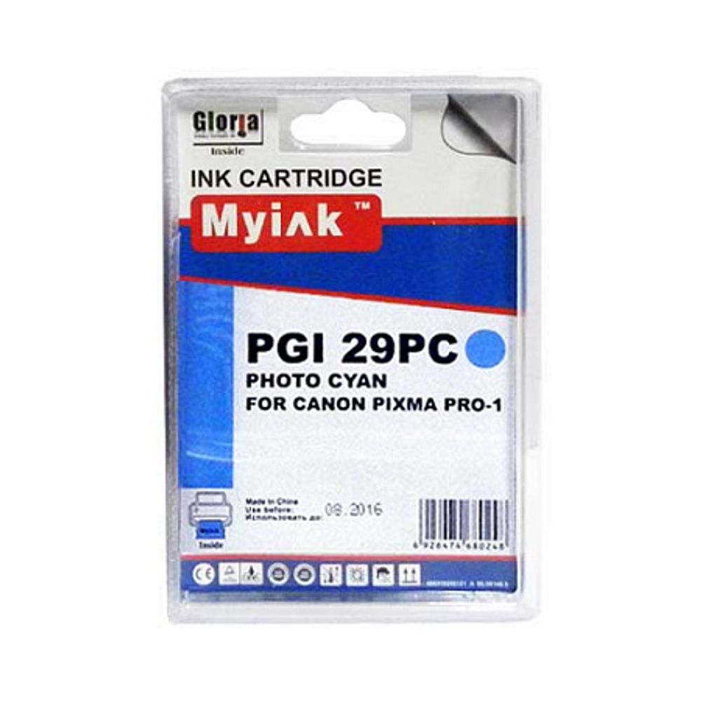 Картридж MyInk, аналог CANON PGI-29PC для PIXMA PRO-1 Photo Cyan