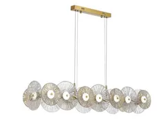 Люстра подвесная светодиодная NewRgy L2816-DW-12 BRASS, 48 Вт, латунная