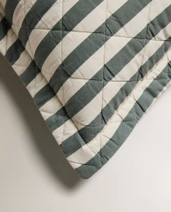 ZARA HOME ДЕТСКАЯ НАВОЛОЧКА В ПОЛОСКУ, ЗЕЛЕНЫЙ