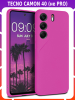 Мягкий Soft Touch чехол из силикона для TECNO CAMON 40 с бархатной подкладкой