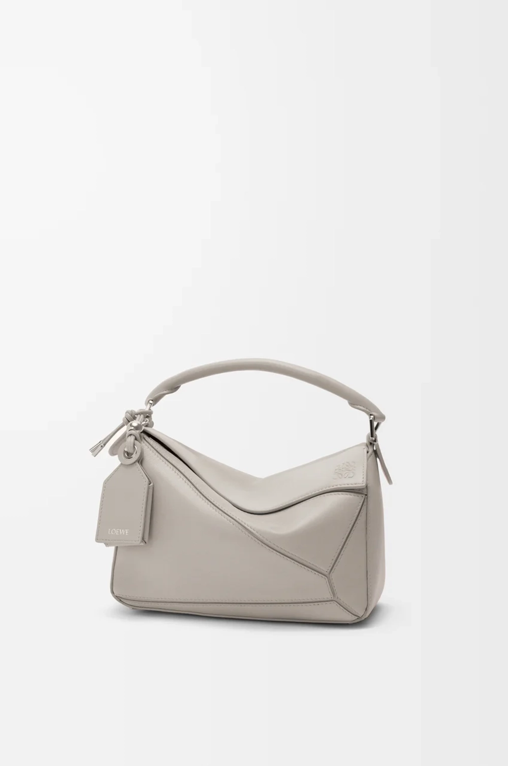 Loewe Маленькая сумка натуральной кожи, светло-серый