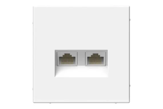 Розетка RJ45 Systeme Electric ARTGALLERY двойная белый 39397