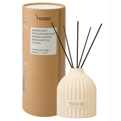 Диффузор ароматический 200мл Tkano Edge Sandalwood Bergamot & Citrus бежевый