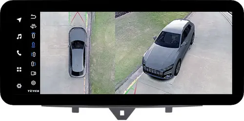 Магнитола для Smart ForTwo W451 2010-2015 - Teyes LUX ONE 360 монитор 12.3" 2K QLED на Android 10, Быстрая, CarPlay, 4G SIM-слот, 4 камеры в комплекте