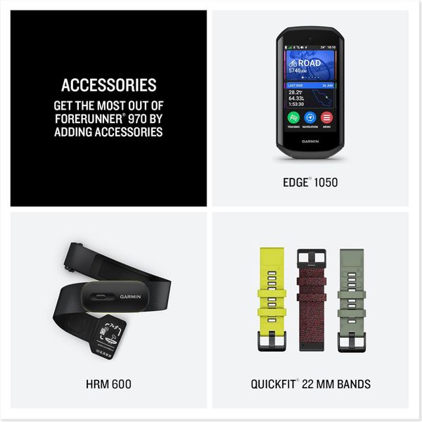 Умные часы Garmin Forerunner 970, Белый | Whitestone (010-02969-11 | 010-02969-61)