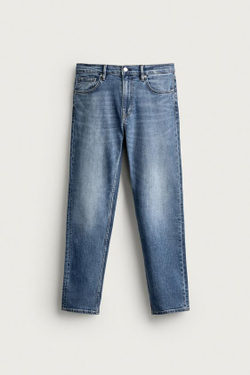 ZARA БАЗОВЫЕ ДЖИНСЫ SLIM FIT, ВЫЦВЕТШИЙ СИНИЙ