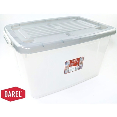 Ящик с крышкой ДАРЕЛ БОКС (DARELBOX) 75л на колесах 700*500*380 серый