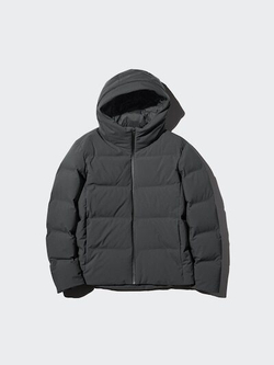 UNIQLO Бесшовная пуховая парка, темно-серый