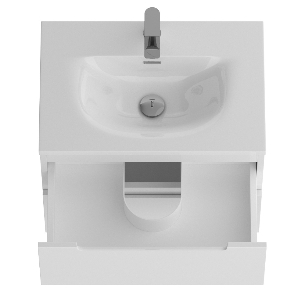 Тумба подвесная с раковиной BelBagno ETNA39-600/390-2C-SO-BL-P+BB-8099-3-60