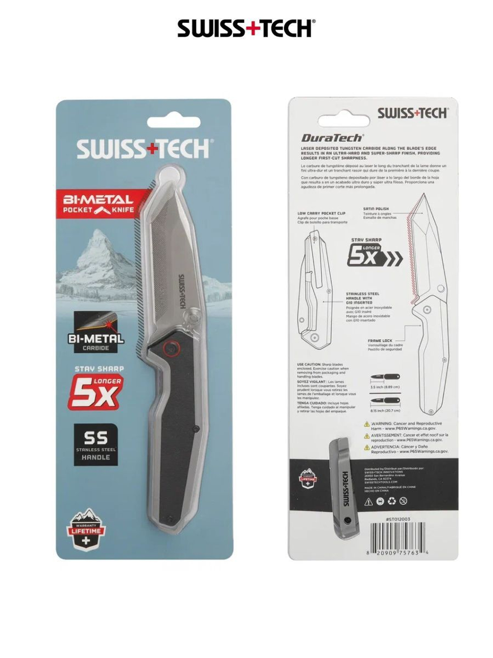Нож складной Swiss+Tech ST012003