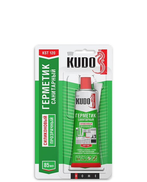 Герметик-тюбик KUDO силиконовый санитарный белый 85мл  KST 121
