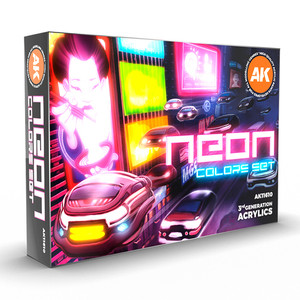 Набор акриловых красок AK Interactive Neon Colors Set