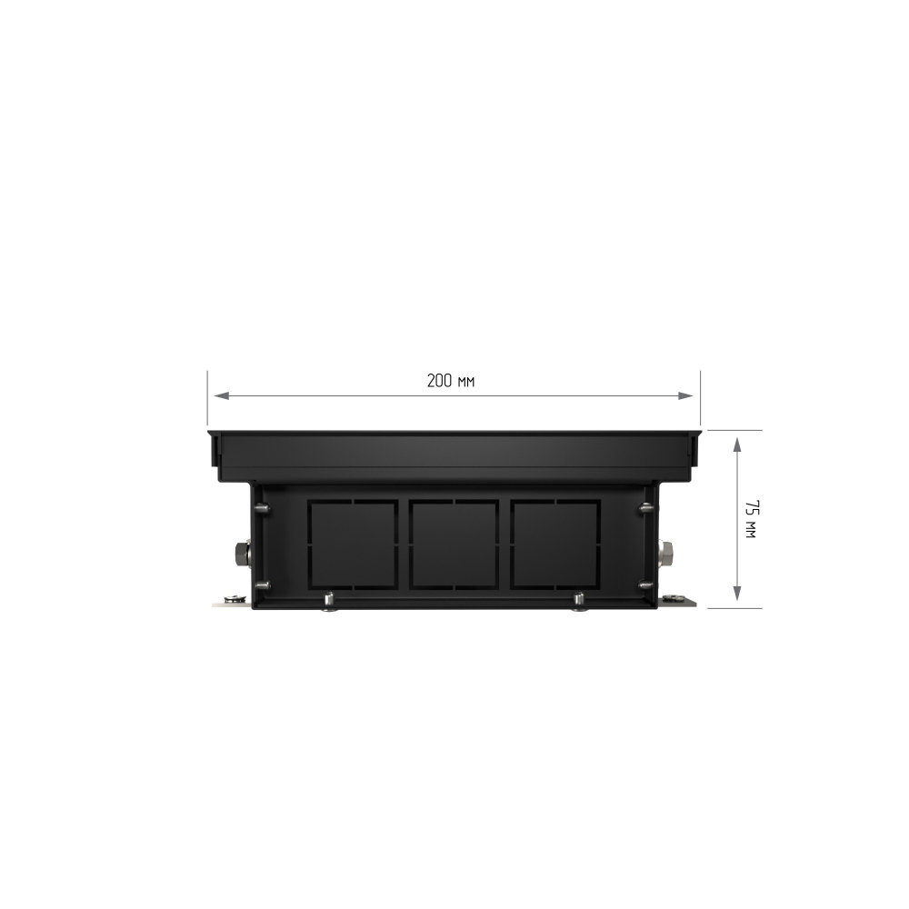Конвектор внутрипольный Royal Thermo ATRIUM-75/200/1100-DG-U-BL