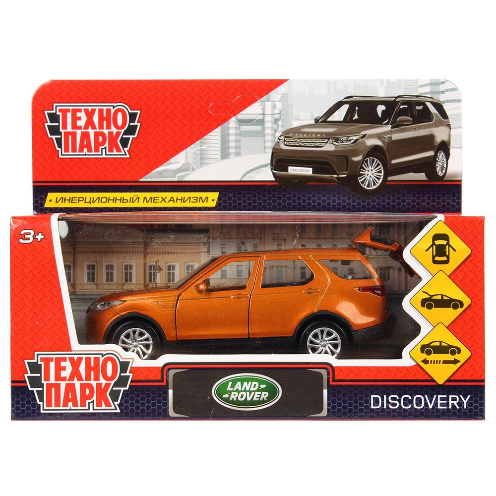 Модель ин. мет. "Land Rover diccovery" 12см, открыв. двери, золотой DISCOVERY-GD (Технопарк)