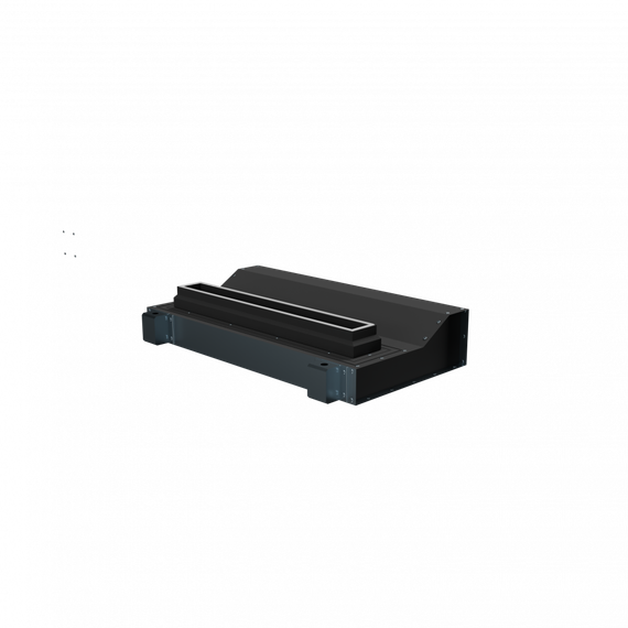 Flexag RAN-1-500-25-B щелевой диффузор с низкопрофильной КСД под натяжной потолок, черный